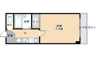 ロイヤルハイム上小阪【307号室】の間取り