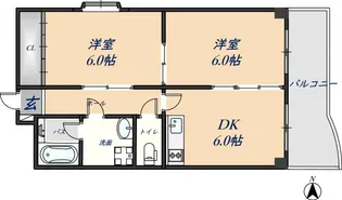 シャトー中野【4階】の間取り
