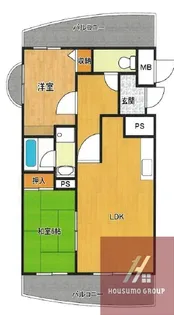 エクシード山坂【3階】の間取り