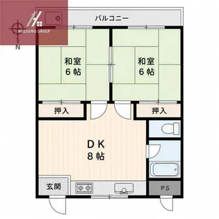 メゾン深野【2-B号室】の間取り