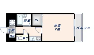 グランデージ今里【105号室】の間取り