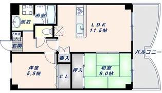 パシフィックリゾン小阪【202号室】の間取り