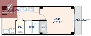 パーク巽東Ⅱ【1階】の間取り