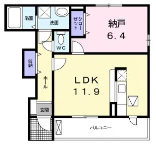 プラシード・カーサ【103号室】の間取り