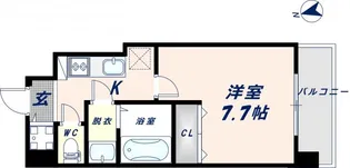 S-RESIDENCE緑橋駅前【1311号室】の間取り