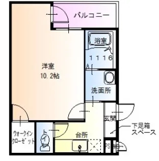 マスダハイツ【101号室】の間取り