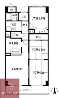 サニーサイド曽根【403号室】の間取り
