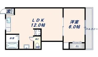 ターフィーズフラット南巽【4階】の間取り