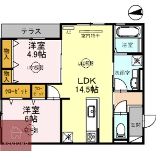 CREST K【307号室】の間取り