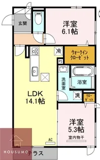 フローラ【301号室】の間取り
