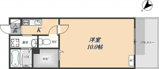 カーサソレーユ【202号室】の間取り