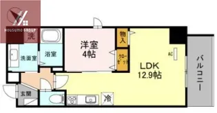 LA LUCE長堀通【3階】の間取り