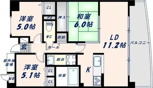 ファミーユ2002【8階】の間取り