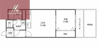ハイム東住吉【1階】の間取り
