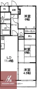 トゥー・ル・モンド【406号室】の間取り