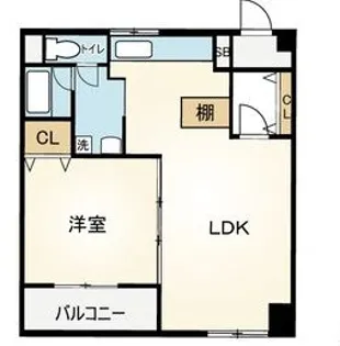 ハイツ小松【403号室】の間取り