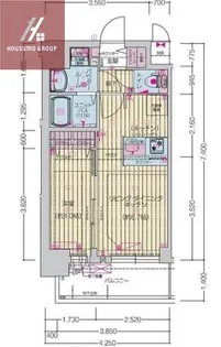 プレリス北巽駅前ラバルス【7階】の間取り
