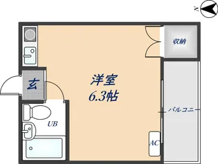 ハイツ日岡【4階】の間取り