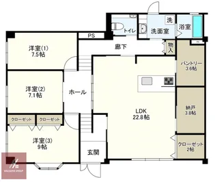 コンフォート山手【1階】の間取り