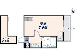 Zeus花園【107号室】の間取り