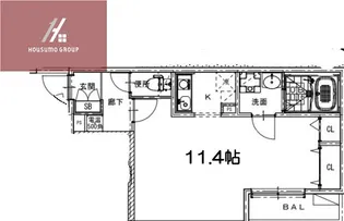 ディークラート鴻池新田ヴェルク【3階】の間取り