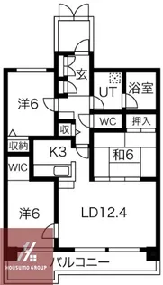 メロディーハイム桃山台【805号室】の間取り