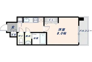 アドバンス大阪城ラディア【8階】の間取り
