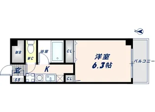オークハイツ【7階】の間取り