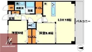 アンフィニⅩⅡ江坂ガーデン【9階】の間取り
