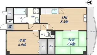 パルティグ【206号室】の間取り