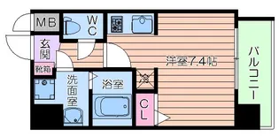 クレアートクラウン天王寺【5階】の間取り