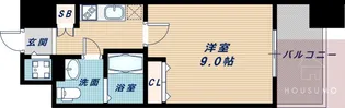 プラウドフラット新大阪【9階】の間取り