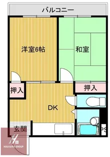 共栄マンション服部【2階】の間取り