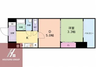 プランドール新大阪【9階】の間取り