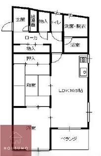 リンデン北桜塚コーポ【2階】の間取り