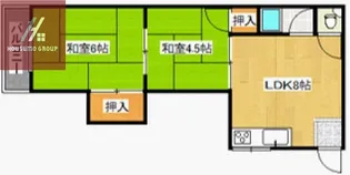 ローズハイツ【2B号室】の間取り