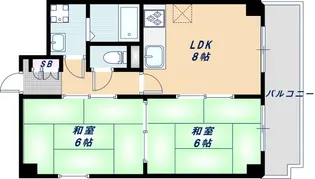 ハイツ天王寺2号館【4階】の間取り