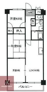 グローバルハイツ豊中【5階】の間取り