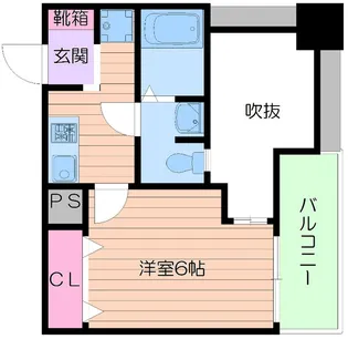 ラナップスクエア四天王寺【6階】の間取り