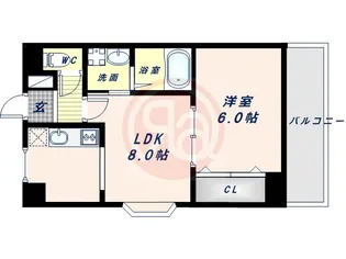 AXIS LIFE 四天王寺【4階】の間取り