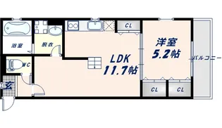 KTIレジデンス今里【301号室】の間取り
