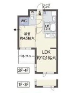 アーバングランデ吹田【402号室】の間取り