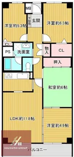 千里中央パークヒルズJ棟【1102号室】の間取り