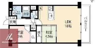 サンハイツ刀根山【704号室】の間取り