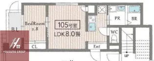 リアコート吹田山田【105号室】の間取り