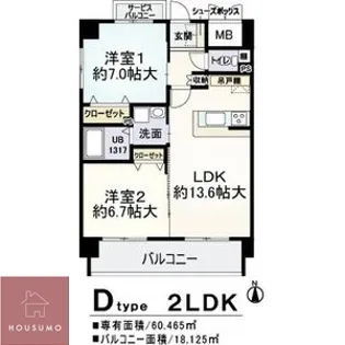 ラフィネ豊中南 【509号室】の間取り