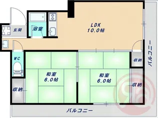 文の里コーポ【4階】の間取り