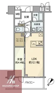 ジオタワー大阪十三【22階】の間取り
