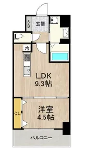 セノアタワー新大阪【8階】の間取り