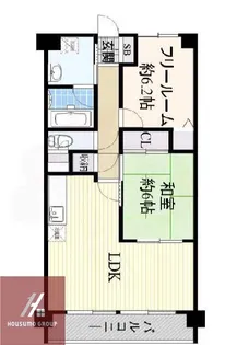 ヴィルヌーブ緑地公園ノースヒル【905号室】の間取り